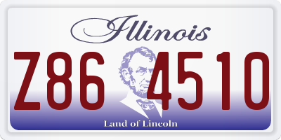 IL license plate Z864510
