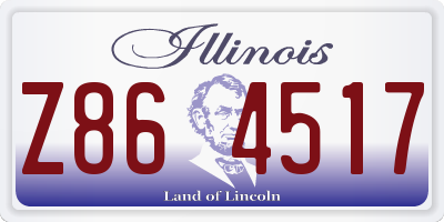 IL license plate Z864517