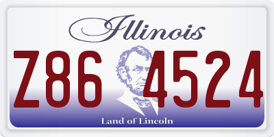 IL license plate Z864524