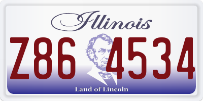 IL license plate Z864534