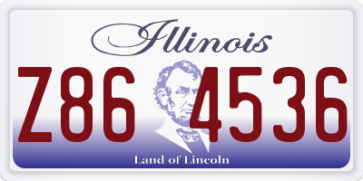 IL license plate Z864536