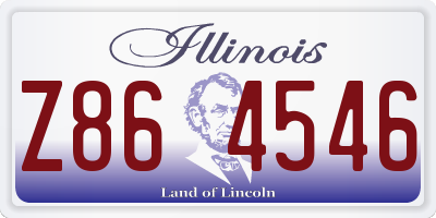 IL license plate Z864546