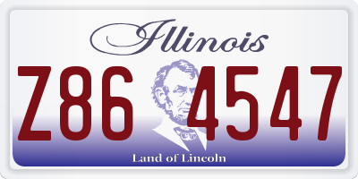 IL license plate Z864547