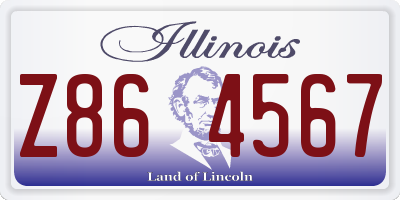 IL license plate Z864567