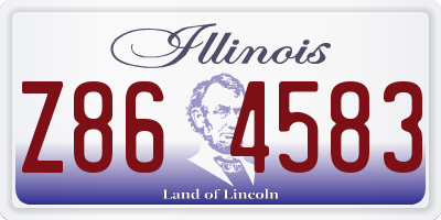 IL license plate Z864583