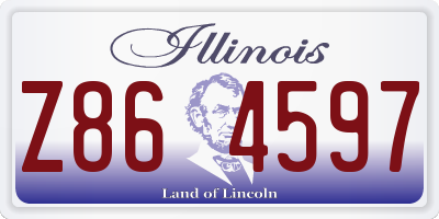 IL license plate Z864597