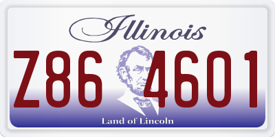 IL license plate Z864601