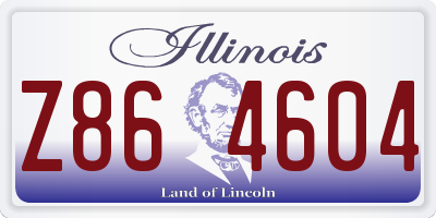 IL license plate Z864604