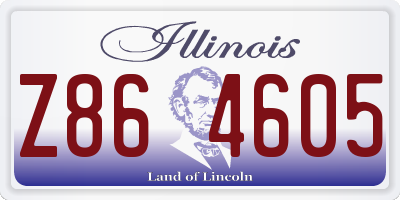 IL license plate Z864605