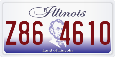 IL license plate Z864610