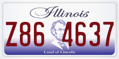 IL license plate Z864637