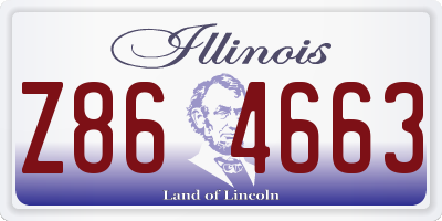 IL license plate Z864663