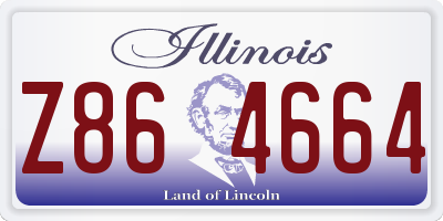 IL license plate Z864664