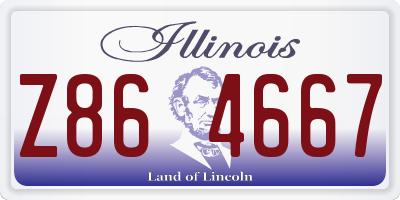 IL license plate Z864667