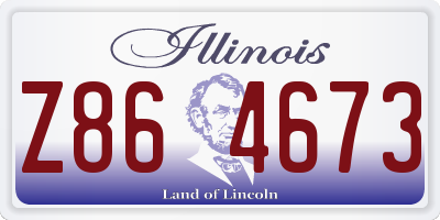 IL license plate Z864673