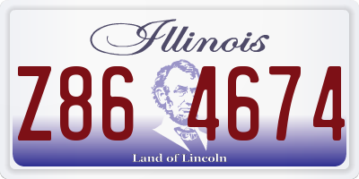 IL license plate Z864674