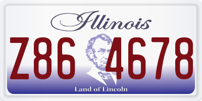 IL license plate Z864678