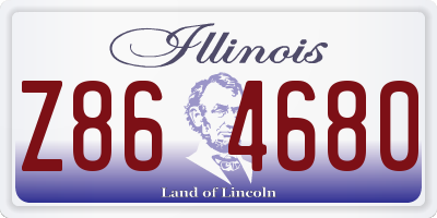 IL license plate Z864680