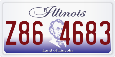 IL license plate Z864683