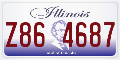 IL license plate Z864687