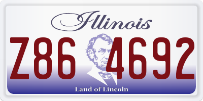 IL license plate Z864692