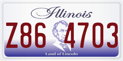 IL license plate Z864703