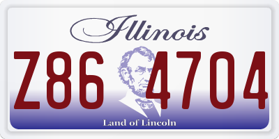 IL license plate Z864704
