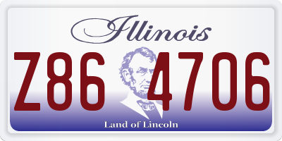 IL license plate Z864706