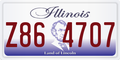 IL license plate Z864707