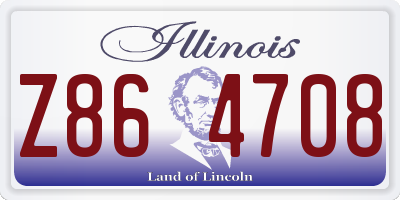 IL license plate Z864708