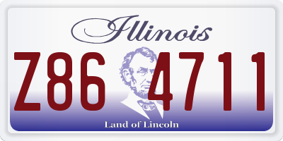 IL license plate Z864711