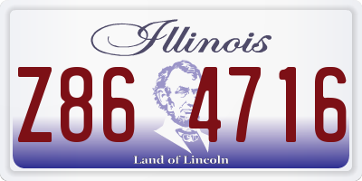IL license plate Z864716