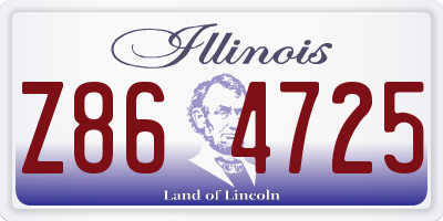IL license plate Z864725