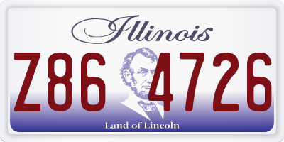 IL license plate Z864726