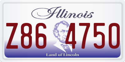 IL license plate Z864750