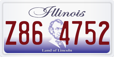 IL license plate Z864752