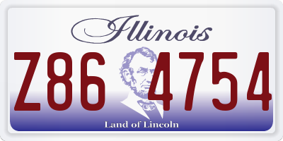 IL license plate Z864754