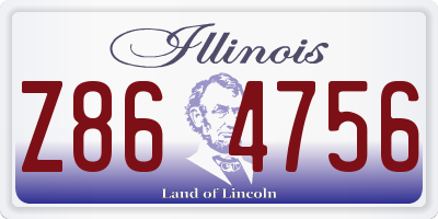 IL license plate Z864756