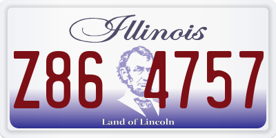 IL license plate Z864757
