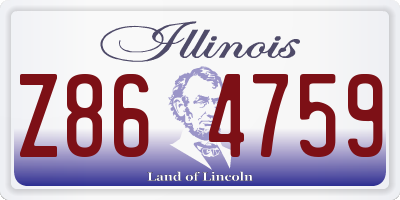 IL license plate Z864759