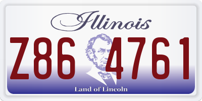 IL license plate Z864761
