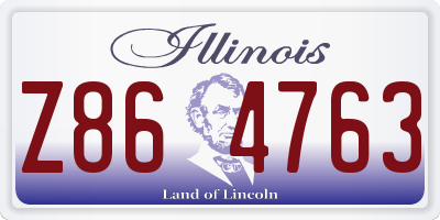 IL license plate Z864763