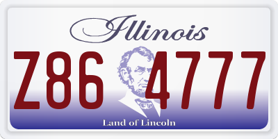 IL license plate Z864777