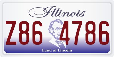 IL license plate Z864786