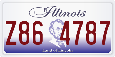 IL license plate Z864787