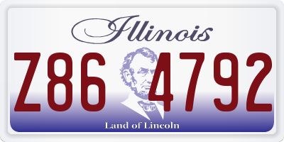 IL license plate Z864792