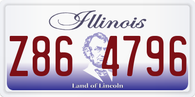 IL license plate Z864796