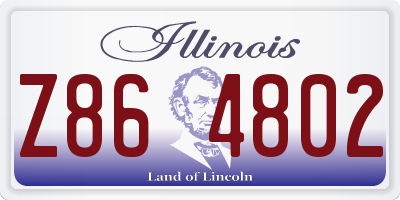 IL license plate Z864802