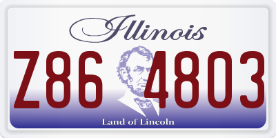 IL license plate Z864803