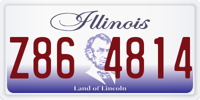 IL license plate Z864814